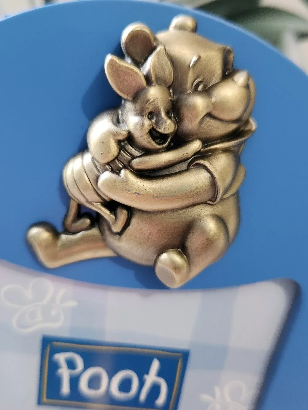 Vintage Disney Winnie the Pooh Blue Photo Frame 6.5x8.5